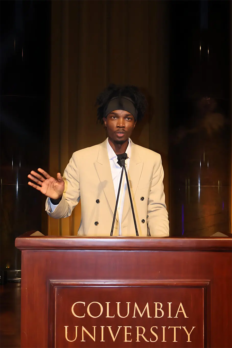 Speaking at Columbia University
